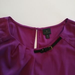 Worthington Tops - Worthington Size 1X Plus Purple Tank Belt Detail Worthington Tops - Worthington Size 1X Plus Purple Tank Belt Detail